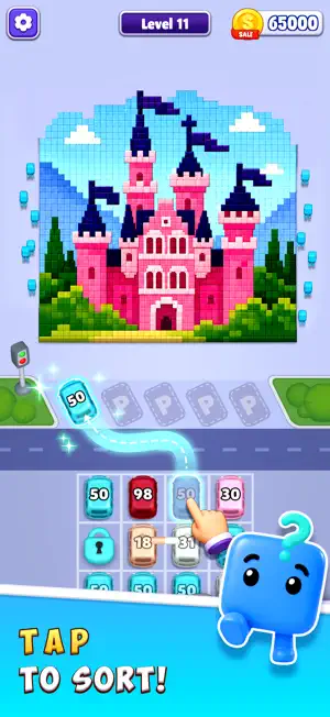 Car Sort: Pixel Color Puzzle screenshot 1