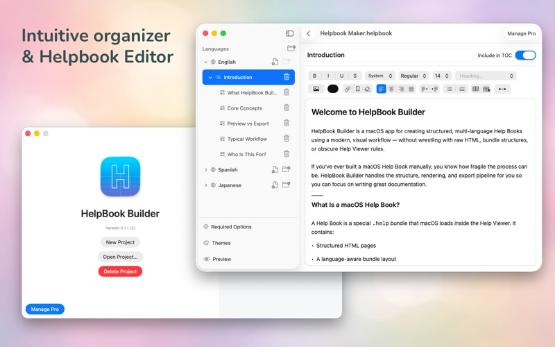 Helpbook Builder screenshot