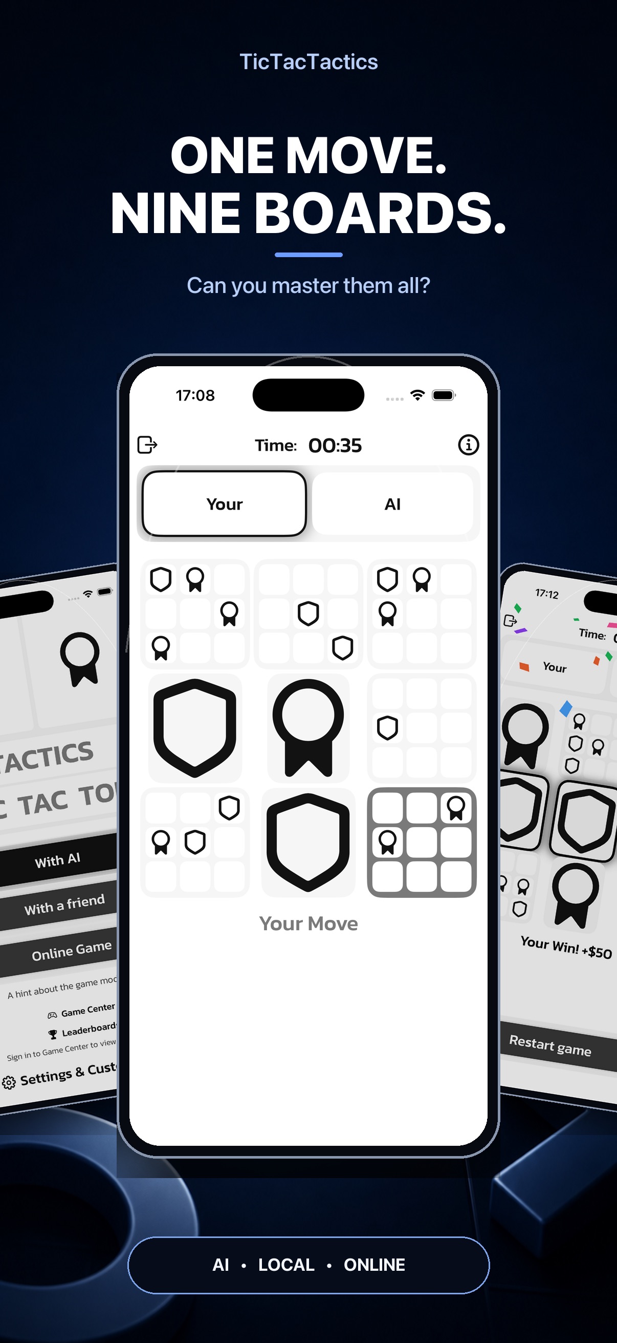 Screenshot 1 of TicTacTactics: Tic Tac Toe