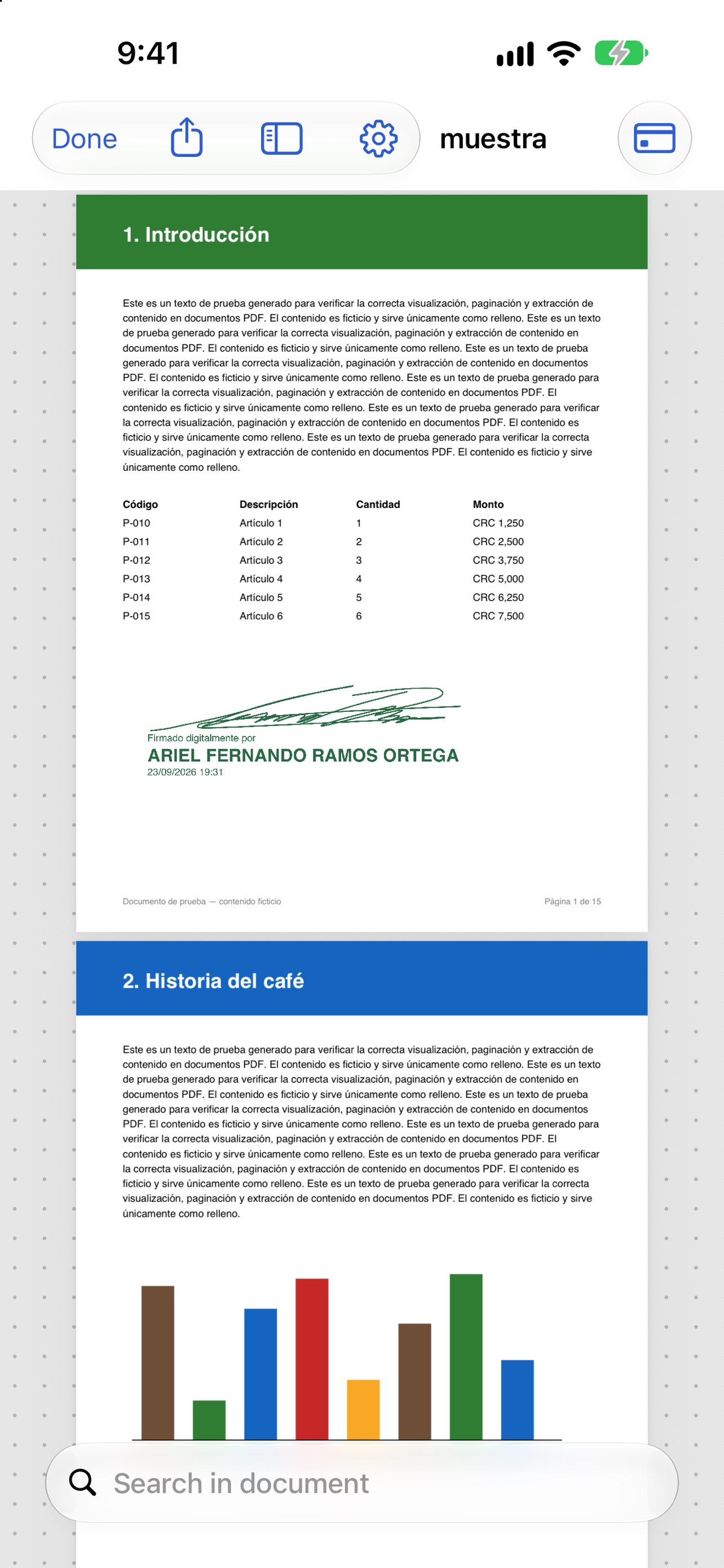 Screenshot 1 of FOLIO Firmador