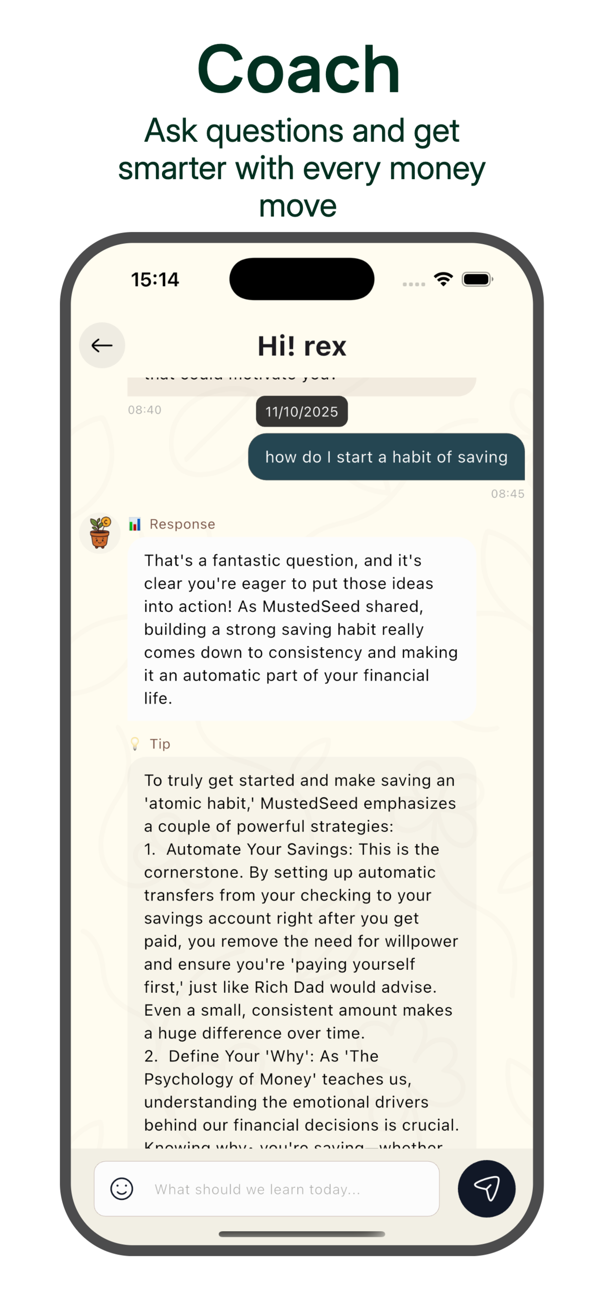 MustardSeed: Money Habits