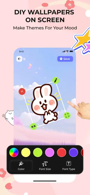 Emoji Battery: BunnyWatch iPhone screenshot 4