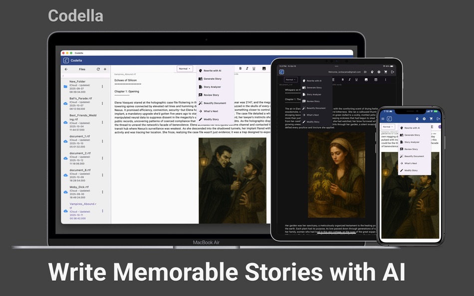 #1. Codella - AI Story Writer (macOS) By: Jonathan Ng
