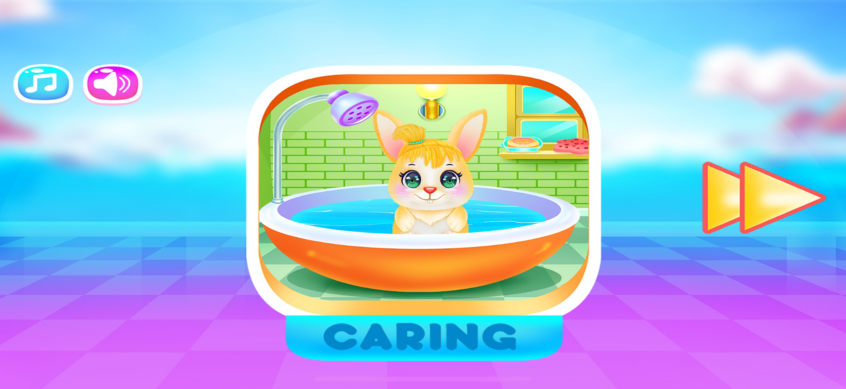 care game cute bunny caring