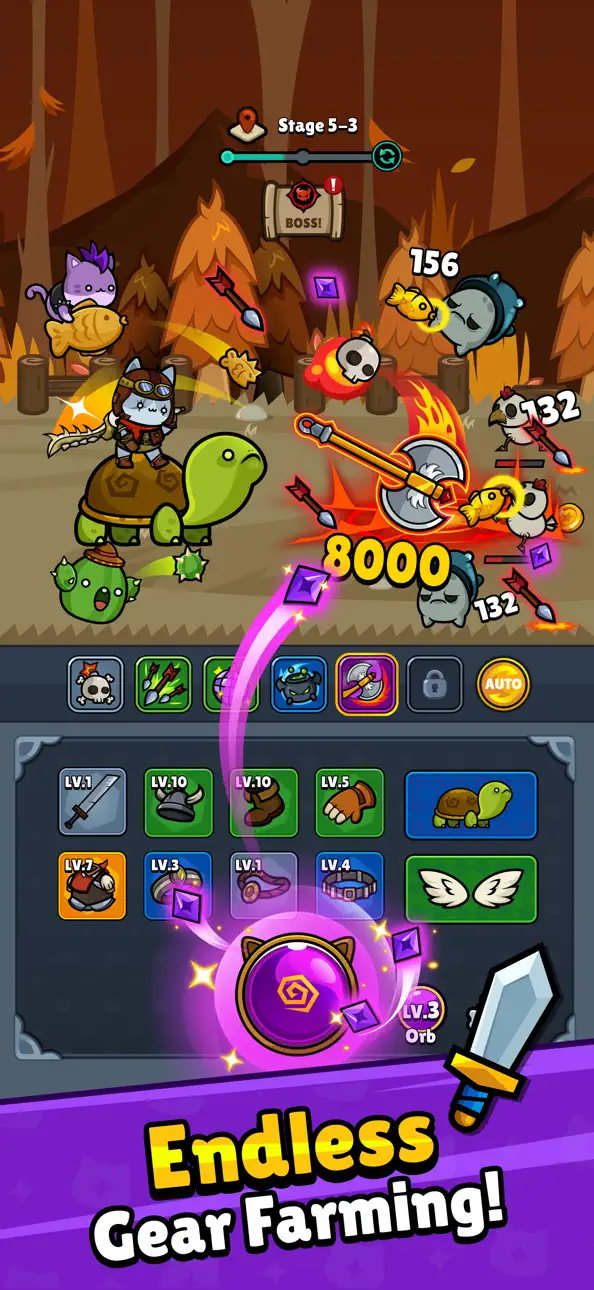 Meow Knights: Idle RPG iOS Mod IPA screenshot 3 - iOS game interface