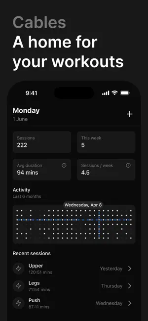 Cables: Gym Tracker screenshot 1
