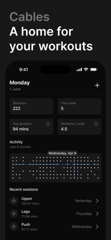 Cables: Gym Tracker Screenshot 1 of 9