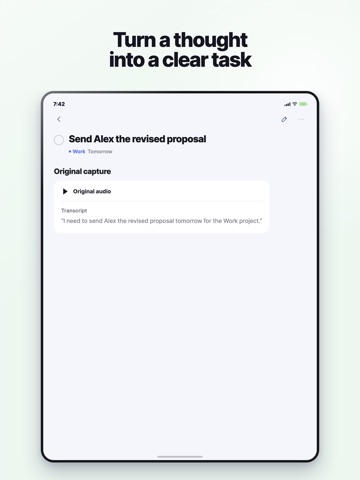 Capture: Voice Task Manager iPad screenshot