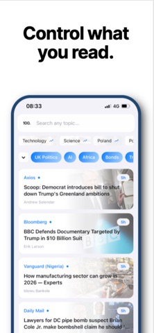 100 News iPhone screenshot