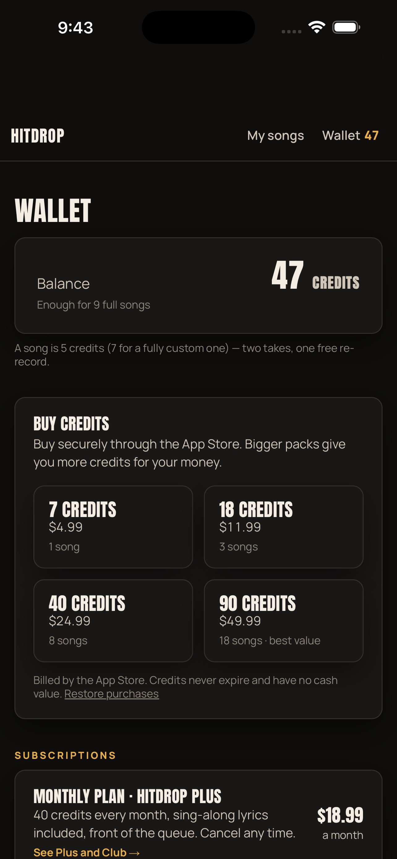 Screenshot 6 of Hitdrop: Personalised Songs