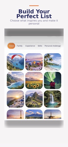 Zabing AI-Powered Bucket Lists screenshot