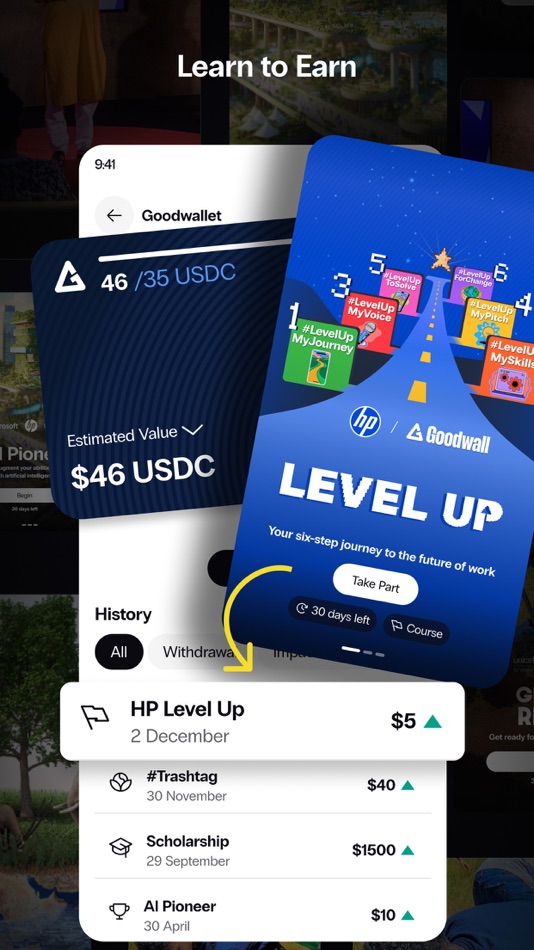 #4. Goodwall - Learn & Earn (iOS) Oleh: Goodwall SA