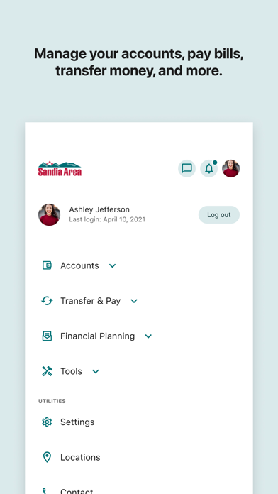 Sandia Area FCU Mobile Banking Screenshot