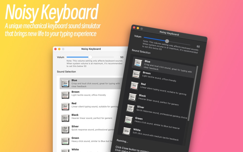 #3. NoisyKeyboard-Mechanical Sound (macOS) 由: 钊辰 王