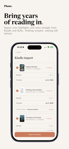Plume.: Book & Reading Tracker screenshot