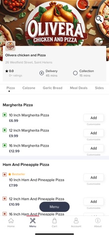 Olivera Chicken And Pizza screenshot