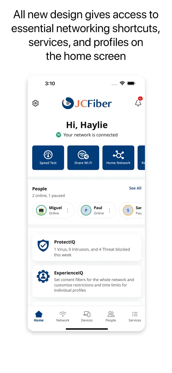 Screenshot #2 pour myJCFiber - built on CommandIQ