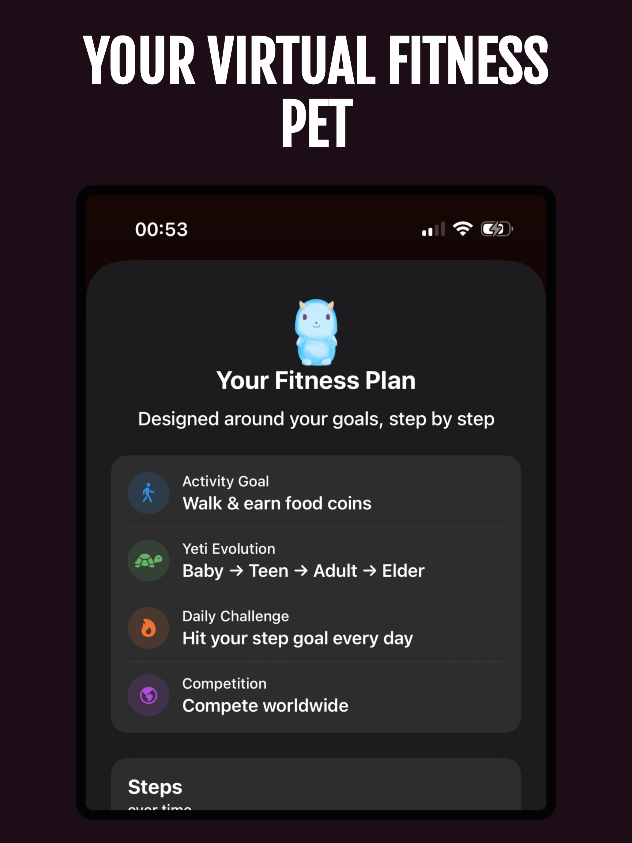 TameWatch: Walking Pet Game