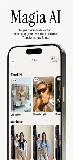 Captura de pantalla de Clicked: AI Editor & Beautify en iPhone 4