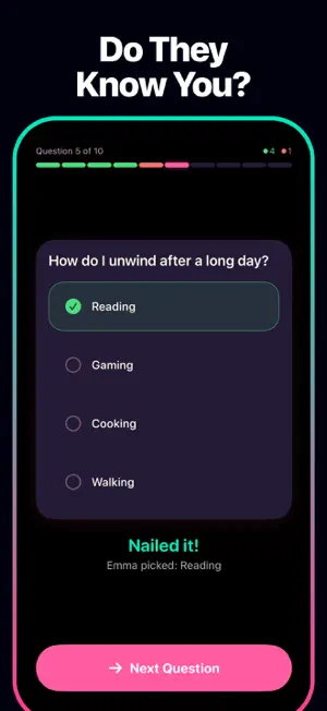 Know Me: Relationship Quiz screenshot 1
