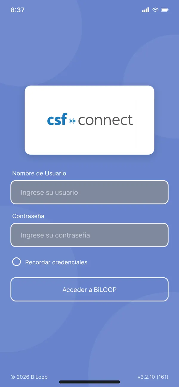 Screenshot #1 pour CSF Connect