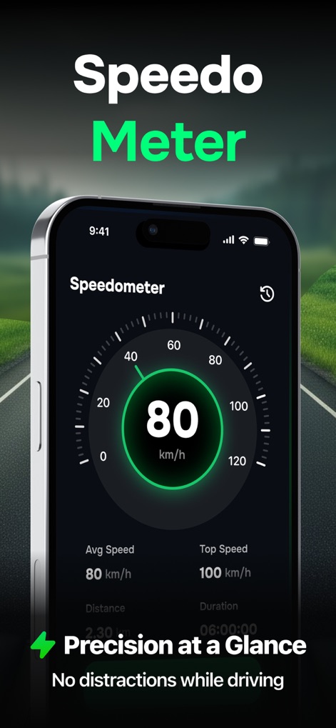Car Play Connect: Auto Sync - Esta herramienta ofrece un velocímetro digital con la velocidad actual claramente visible en el centro y estadísticas detalladas del viaje, como la velocidad promedio.