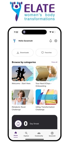 Elate: Women's Weight Loss 40+ iPhone screenshot