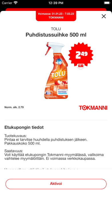 Tokmanni Screenshot