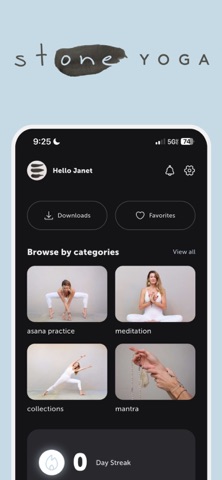 stONE Yoga by Janet Stone iPhone screenshot