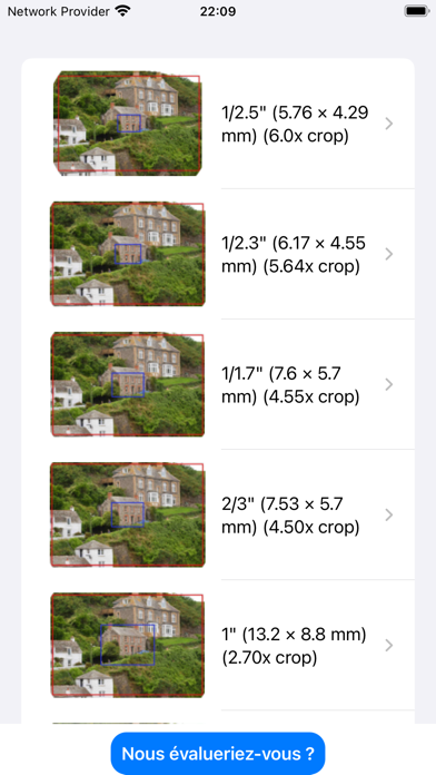 Screenshot #2 pour CropFactorPro : d'Objectif