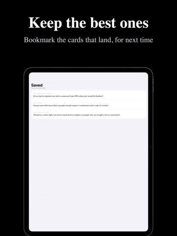 Quippy: Conversation Cards iPad screenshot