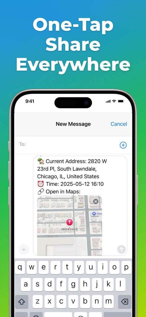 Location Changer: Loc Saver - This tool allows for seamless sharing of exact locations, displaying the full address and a convenient map preview within message interfaces.