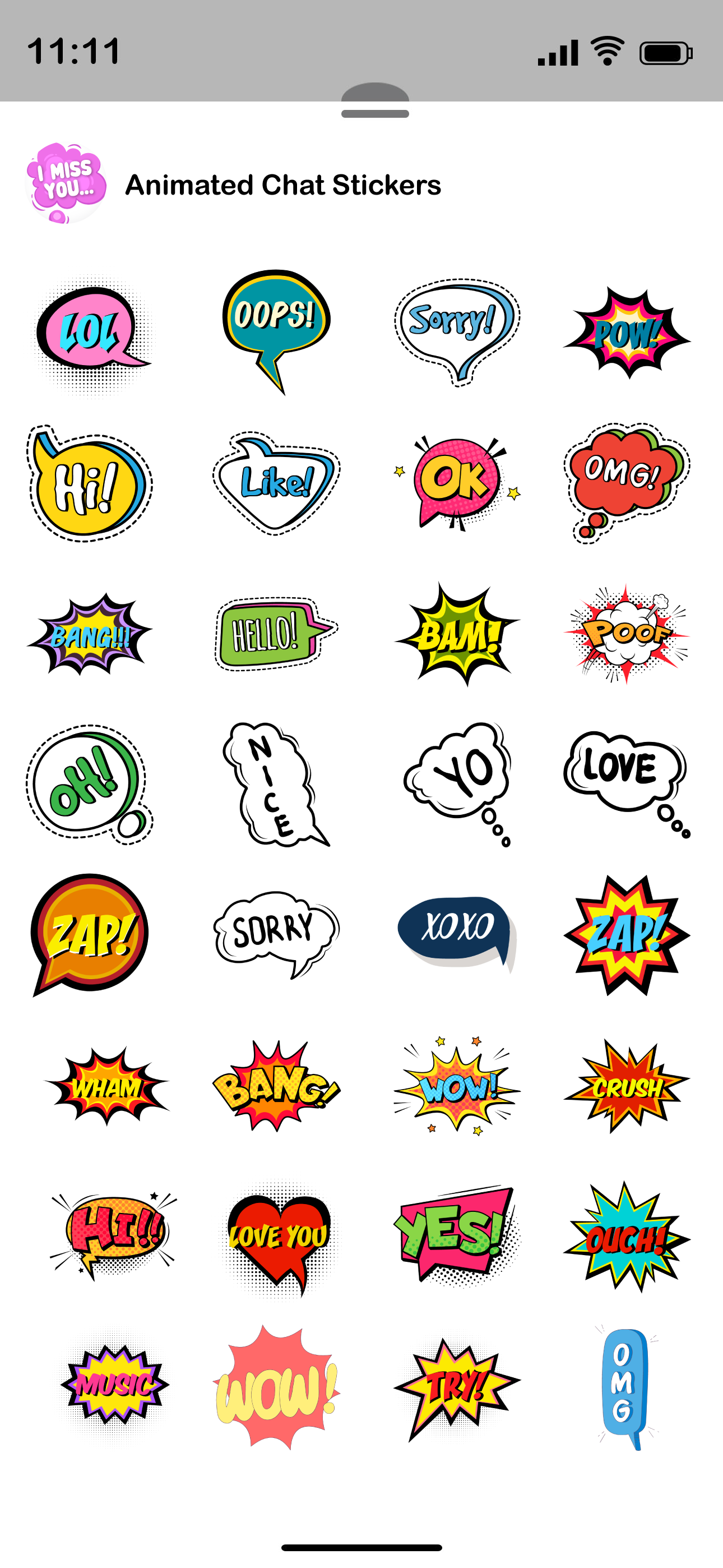 Animated Chatting Stickers screenshot 3