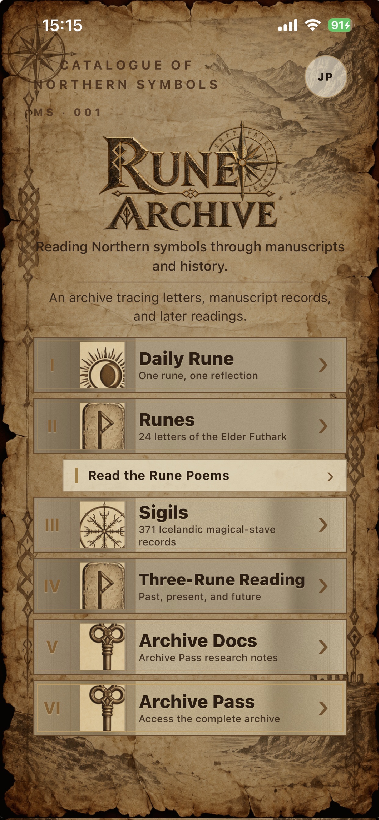 Screenshot 1 of RUNE ARCHIVE
