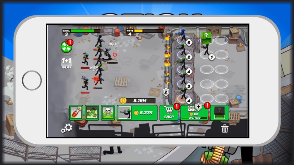 #2. sticks defender fight zx (iOS) By: 锡水 黄