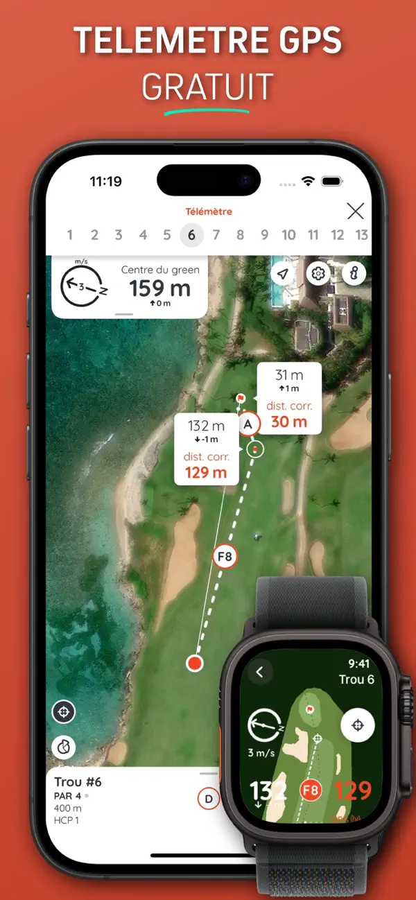 Screenshot #1 pour Golf GPS - Hello Birdie