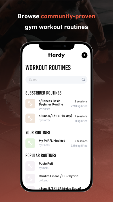 Hardy: Smart workout routines Screenshot