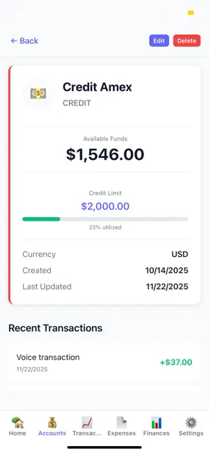 AI Budget Tool: Voice Expenses screenshot 1