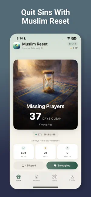 Muslim Reset: Quit Sins screenshot 1