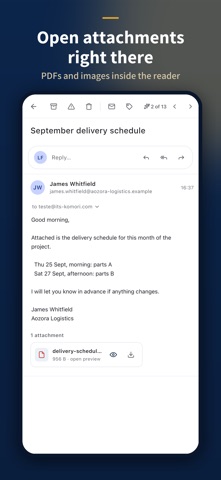 KoMail screenshot 2