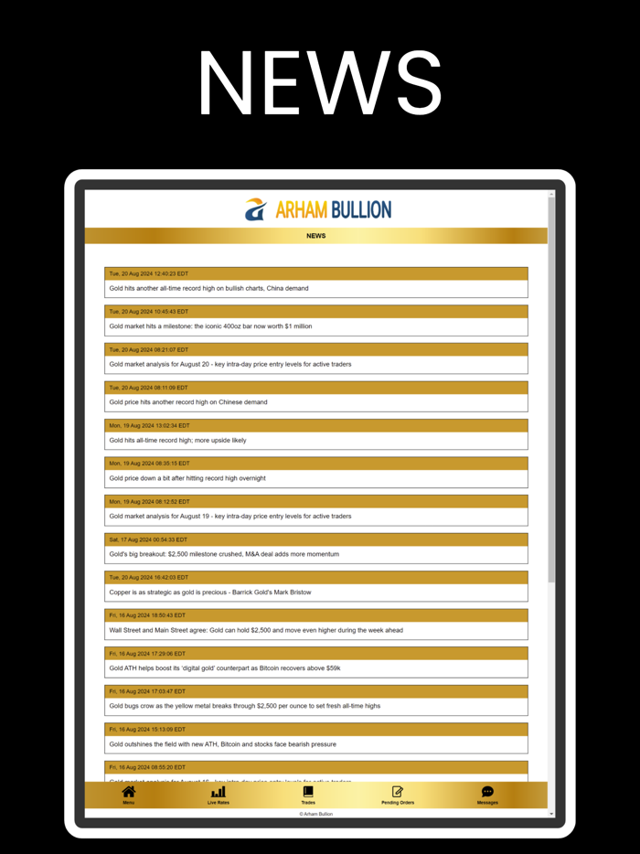 Arham Bullion Live
