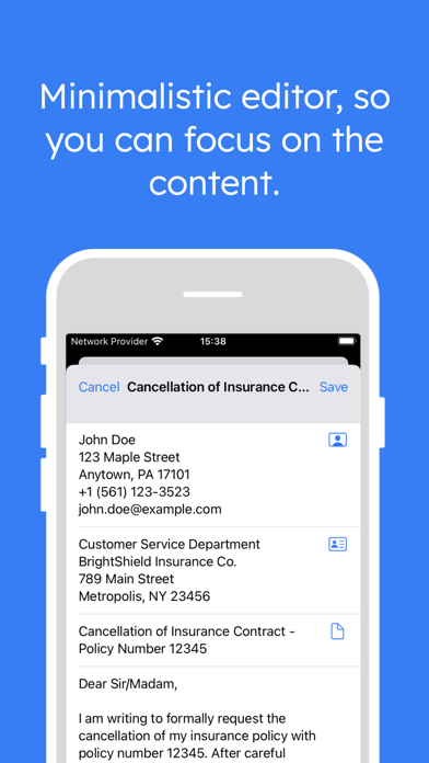 Screenshot 3 of Letter: just write letters App