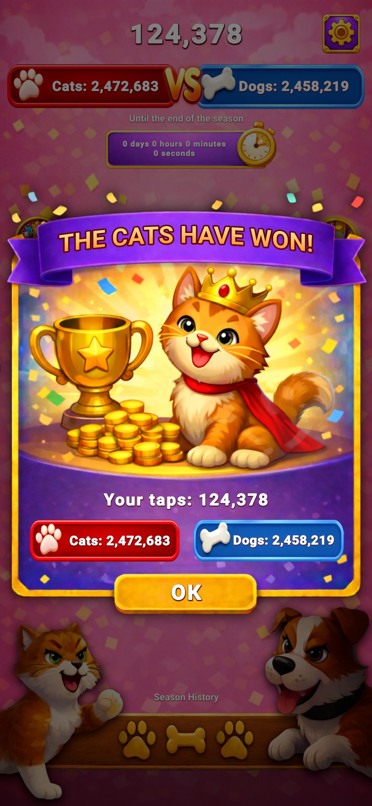 Screenshot 5 of Cats vs Dogs: Clicker Battle