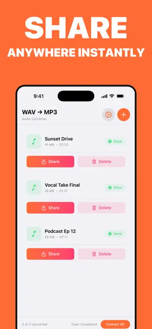 WAV to MP3 - Audio Converter screenshot 4