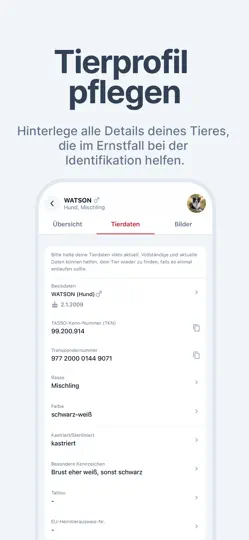 Screenshot von MeinTASSO auf dem iPhone 6