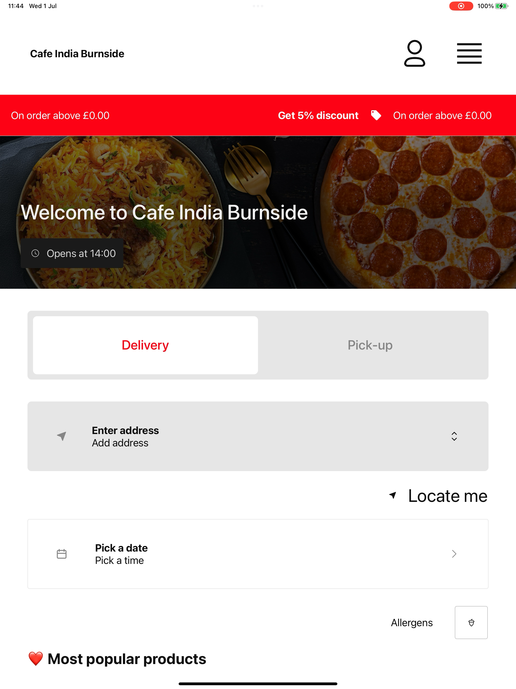 Cafe India Burnside UK screenshot 6
