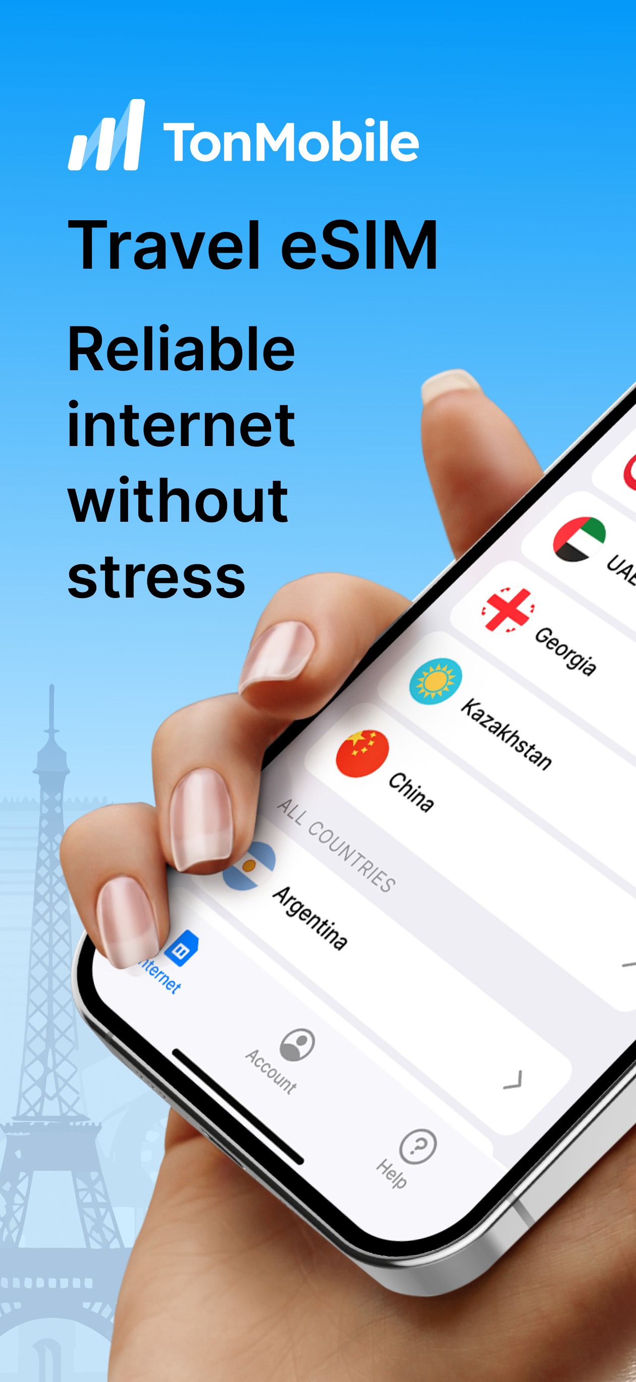 TonMobile eSIM: Travel Data