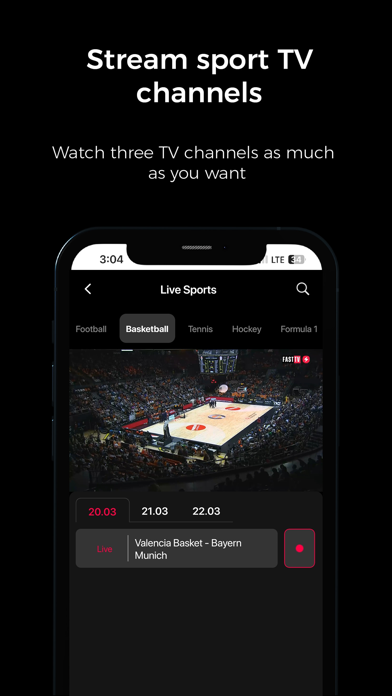 Fast TV - Stream live sports Screenshot