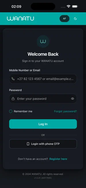 Wanatu iPhone screenshot 1
