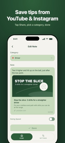 SwingNotes: Golf Tips & Notes screenshot 3